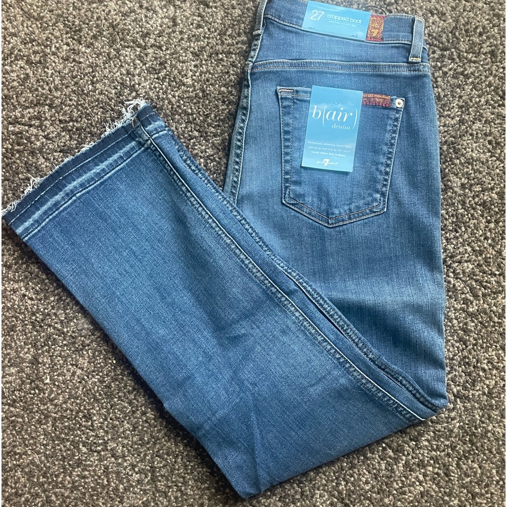 NWT 7 For All Mankind Jeans 27 Cropped Boot Blair